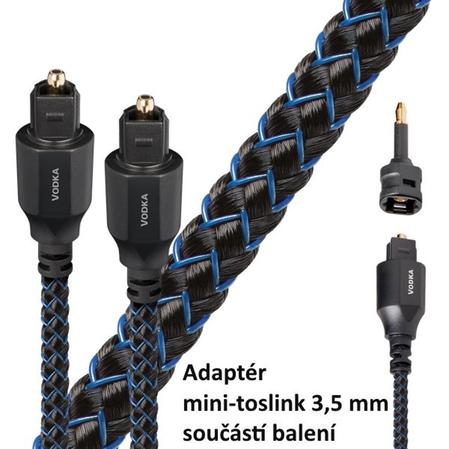 Audioquest Vodka Optilink - optický kabel Toslink (+ 3,5 mm mini adaptér)