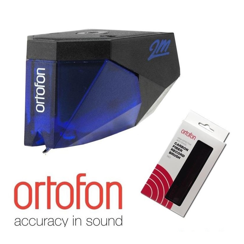 Ortofon 2M Blue + Ortofon Carbon Fiber Record Brush