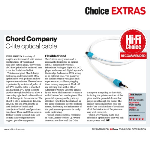 Chord C-lite Toslink-Toslink