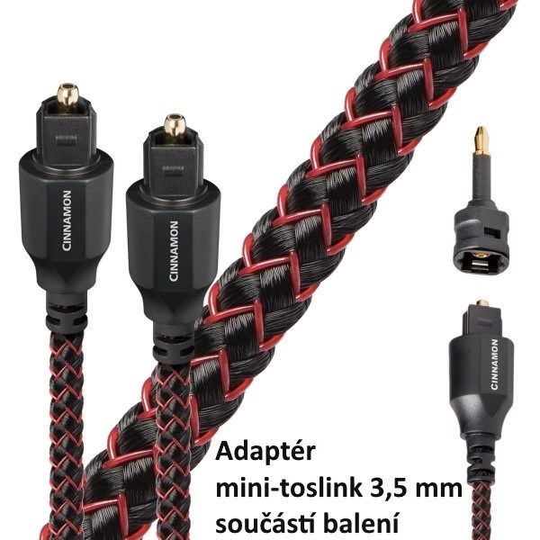 Audioquest Cinnamon Optilink (+ 3,5 mm mini adaptér)