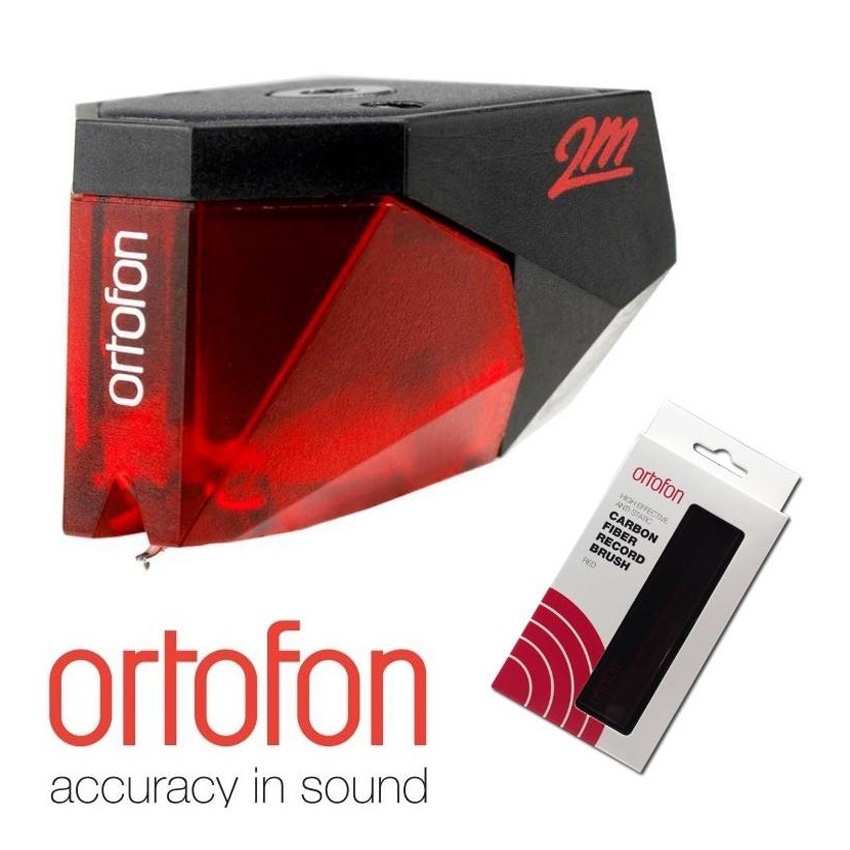 Ortofon 2M Red + Ortofon Carbon Fiber Record Brush