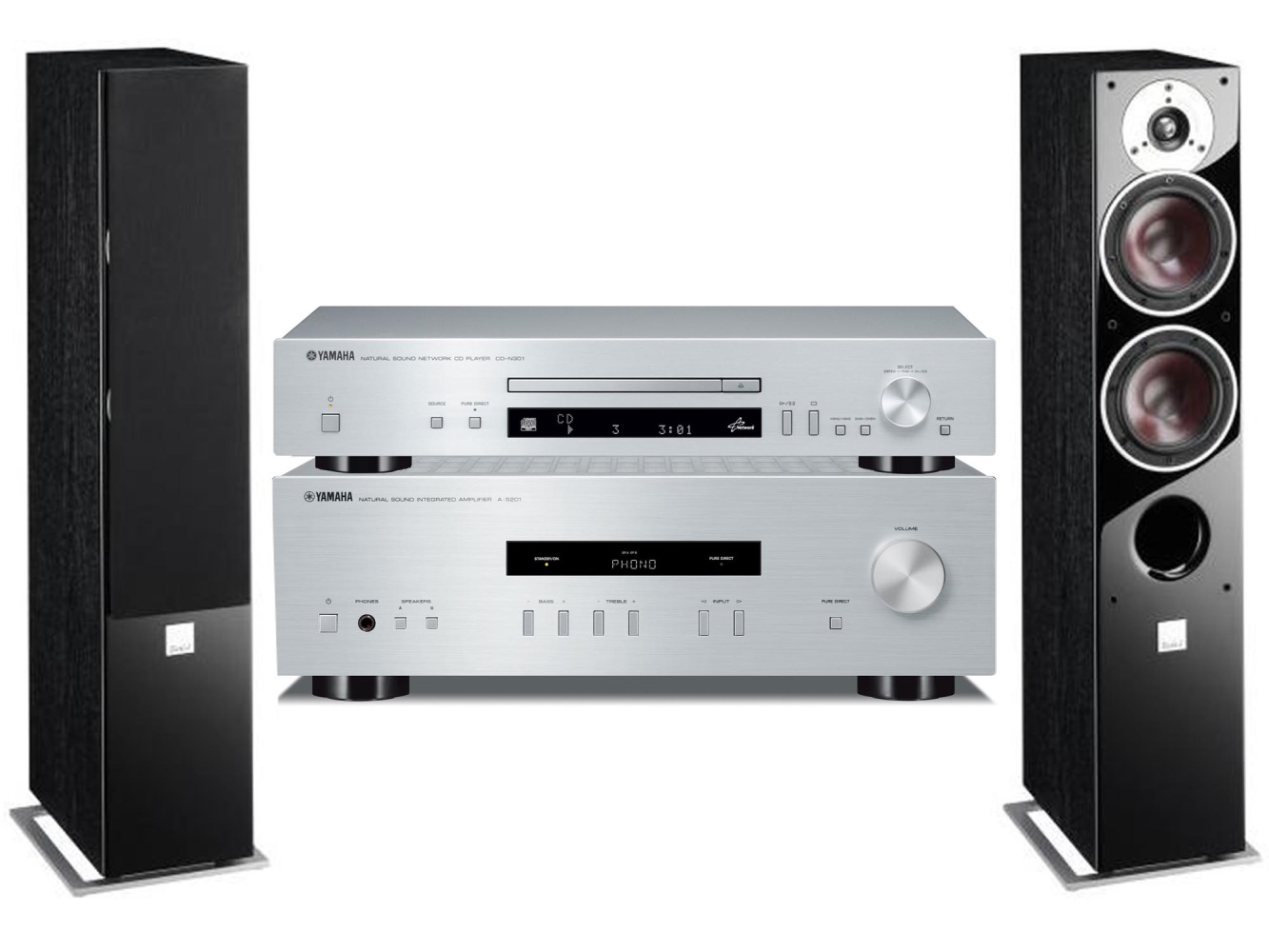 Yamaha CD-N301 + Yamaha A-S201 + Dali Zensor 5