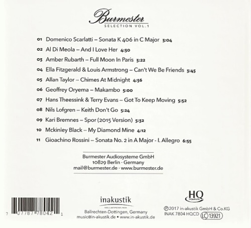 CD Various - Burmester: Selection Vol.1