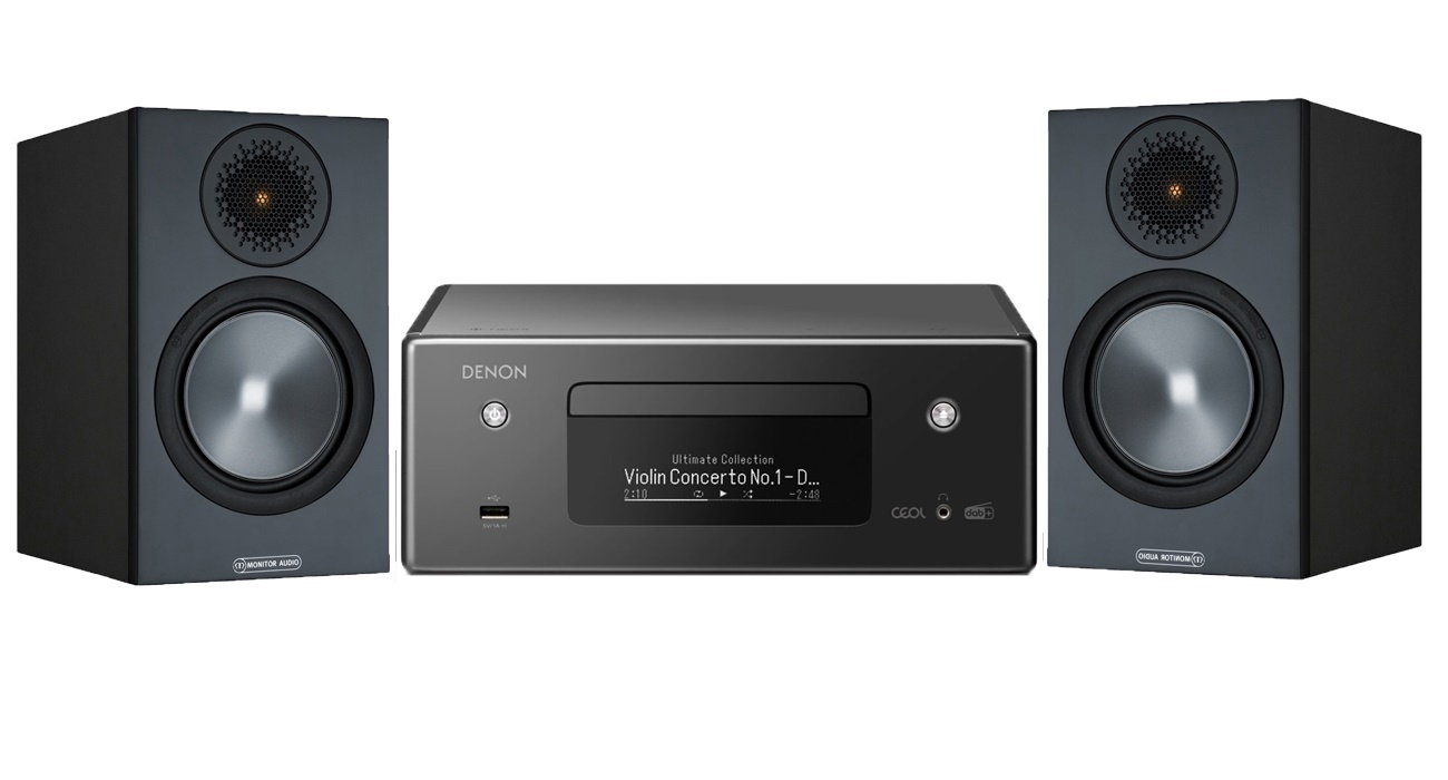 DENON RCD-N11 DAB + Monitor Audio Bronze 50